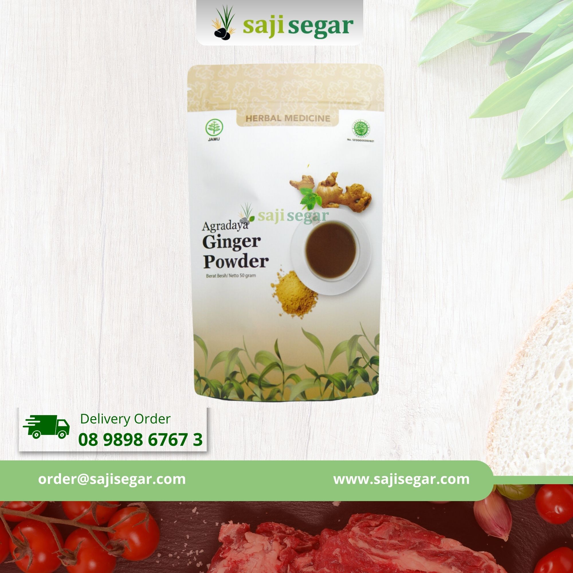 Jahe Bubuk/ Ginger 100g - MerahBubuk100gr